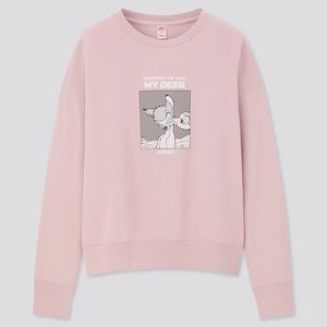 Uniqlo Furry Friends pink Disney Bambi sweatshirt S